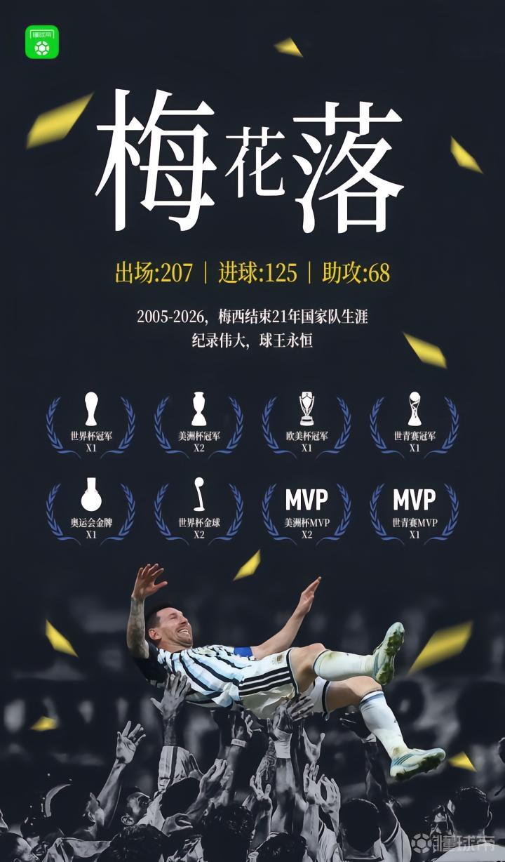 梅西告别国家队:伟大的传奇